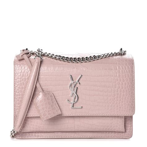 ysl pink crocodile bag